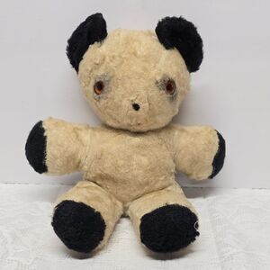 Antique Gund Creations Panda Teddy Bear Stuffed Animal Plush Vintage 40s 50s